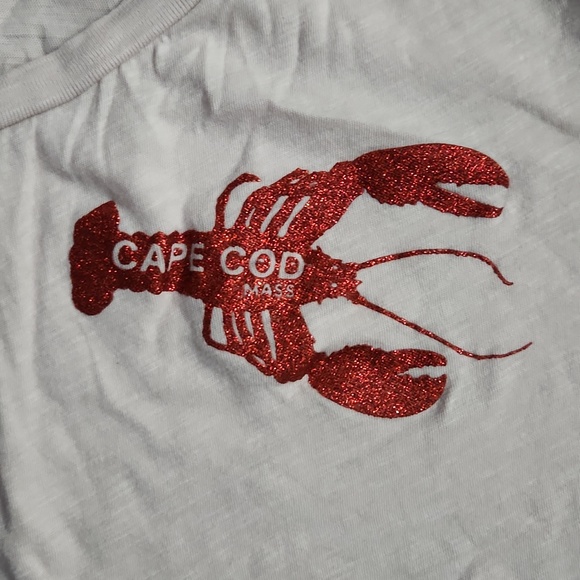 J. Crew Light Pink Tee with "Cape Cod" Print Size XS 100% Cotton - Picture 3 of 5